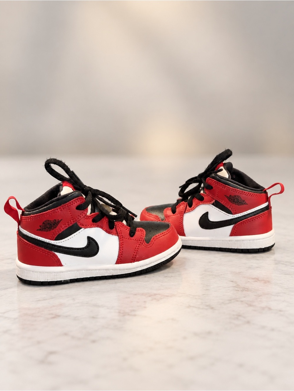 Nike Kids Red, Black & White High-Top Sneakers